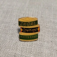 Vintage Skoal Copenhagen Happy Days Lapel Hat Pin Brooch Liquor Spirit Beer