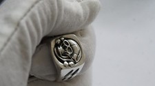 GERMAN WWI WWII Wermacht HONOR Skull RING    Size 8 - 11 High v2