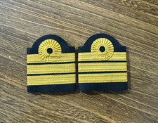 Gold 2-Stripe Captain Epaulettes with Executive Curl - Professional Marine