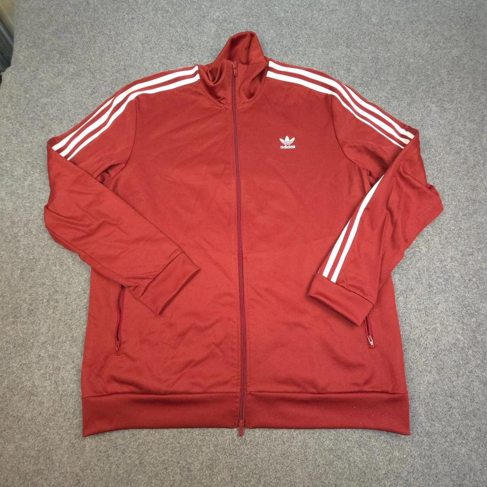 Adidas Chaqueta de Pista Para Hombre XLARGE Roja Manga Larga Cremallera Completa Invierno Trébol Talla XL Foto 2 de 4