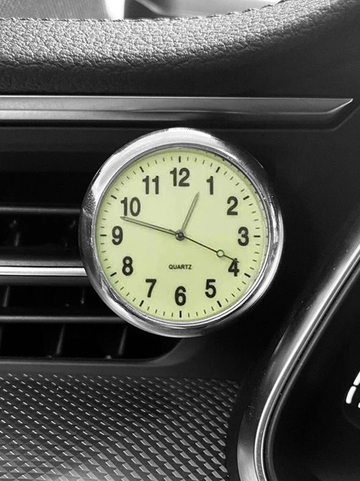 1/2pcs Mini Clock Luminous Quartz Analog Watch Stick-On Clock For Car Auto Home - Image 4 of 4