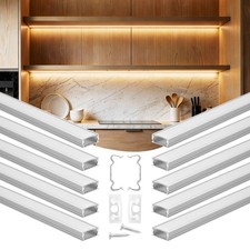 VEVOR 10-Pack 3.3 ft/1M U Shape LED Aluminum Channel Milky Cover for LED Strip