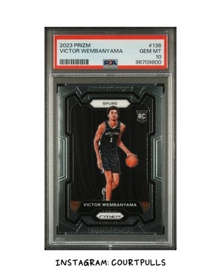 2023 Panini Prizm Victor Wembanyama Rookie Card RC #136 PSA 10 Gem Mint Spurs