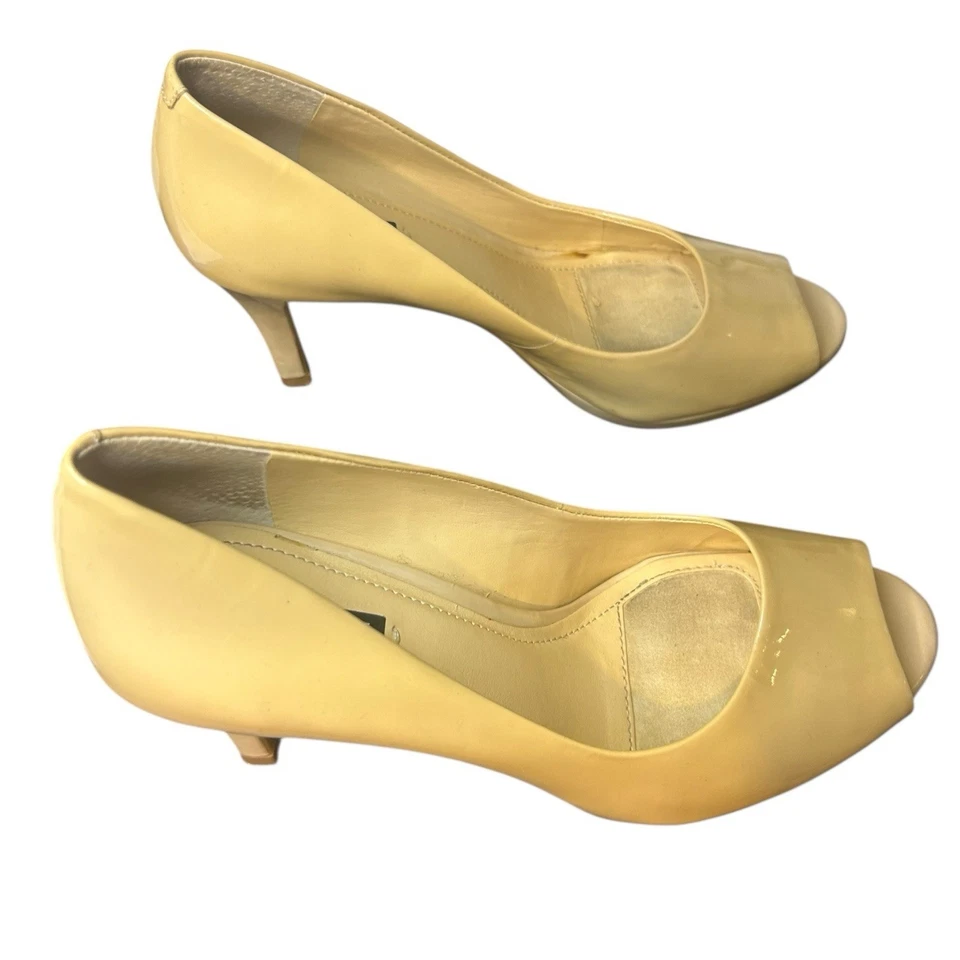 Zapatos Alex Marie Peep Toe Tacón Clásico 7.5 Taupe Excelente Estado Foto 4 de 4