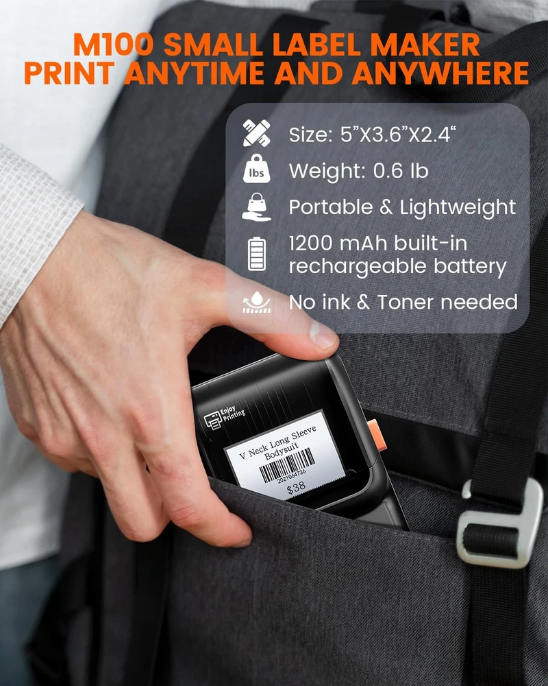 Bluetooth Label Maker M100 with Tape and Versatile App for Home & Office Organization Bluetooth Label Maker M100 with Tape and Versatile App for Home & Office Organization