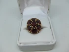 large 10K Yellow Gold  8.47 ctw garnet ring size 5.5