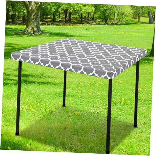  Square Picnic Table Cover, Waterproof Elastic Fitted 42" x 