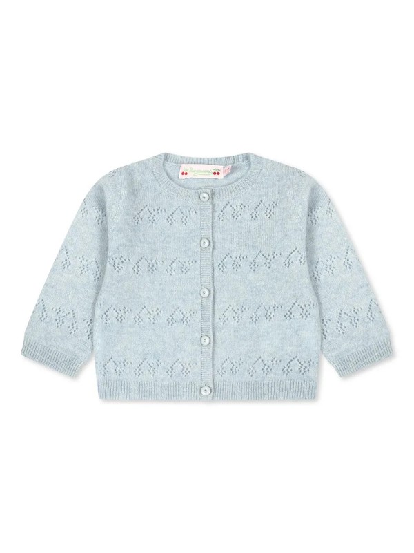 Bonpoint inspired girls light blue wool cardigan size 10