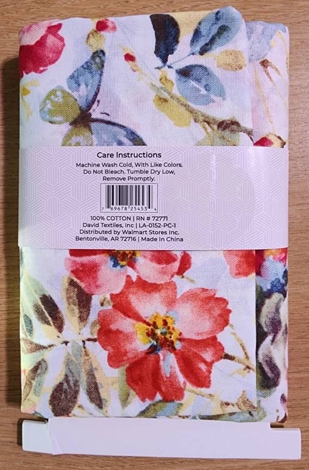 David Textiles – Watercolor Floral Birds & Butterflies 1 Yard Cut (36"x44") 100% - Image 3 of 3