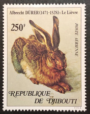 1978 Djibouti Albrecht Durer's YOUNG HARE MNH