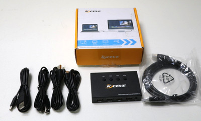 KVM Switch 4 Port Box 4K@60Hz,MLEEDA USB und HDMI Switch für 4 Computer USB 3.0