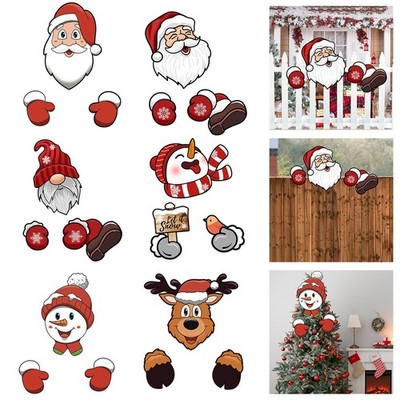Ästhetische Weihnachtsdeko für draußen mit einzigartigen Gartenzaun Designideen