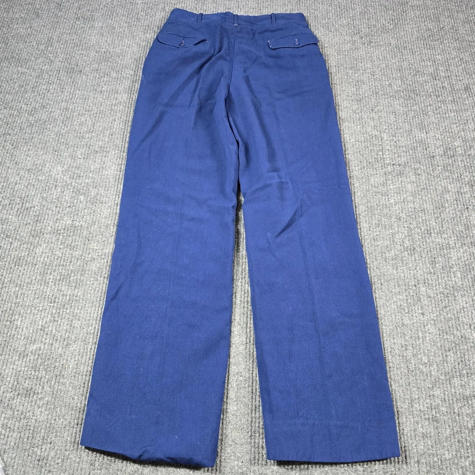 Pantalones de lana vintage USMC para hombre 31L azul gabardina 2317 vestido uniforme pantalones años 70 Foto 2 de 4