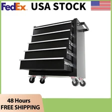 NEW 5-Drawer Rolling Tool Chest Cabinet, Tool Storage Organizer Cart with Wheels
