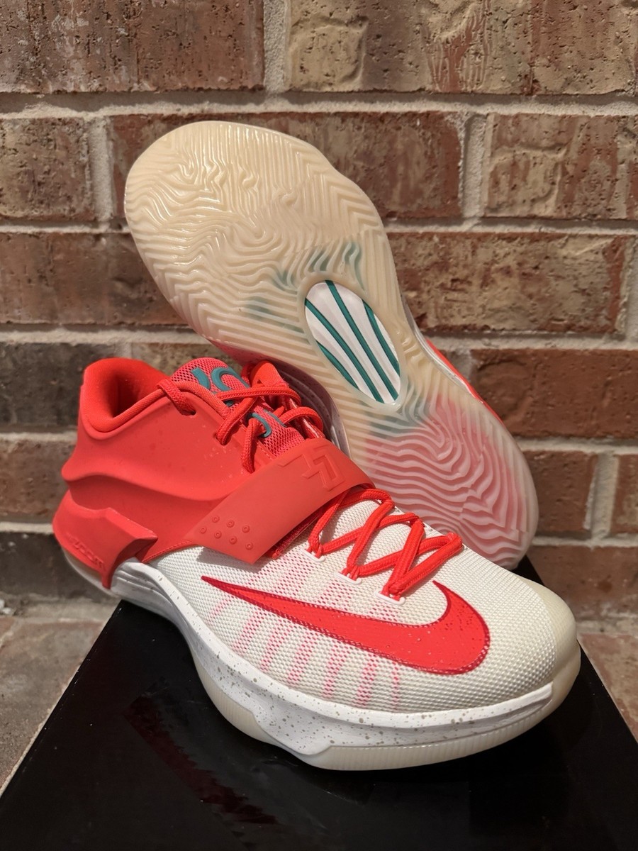 New 10 Nike KD 7 Xmas Kevin Durant Basketball Christmas Eggnog