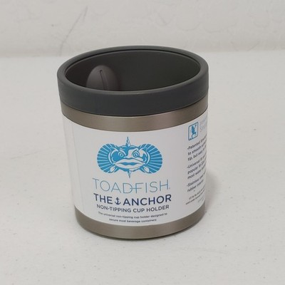 Toadfish Insulated The Anchor Stainless Steel GRAPHITE Non-Tipping Cup Holder