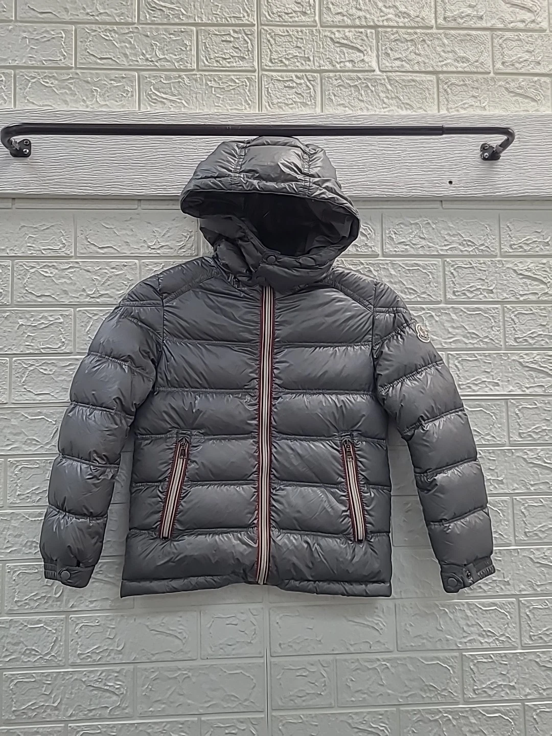 Cappotto imbottito Moncler Gaston ragazzo u rigio grigio t