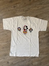 Vintage Striped Disney Mickey Donald Goofy T-shirt Dead Stock