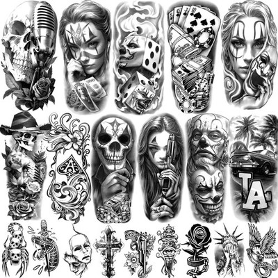 77 Stück Chicano Tattoos - Realistische, Schmerzfreie Kunst für jeden Anlass