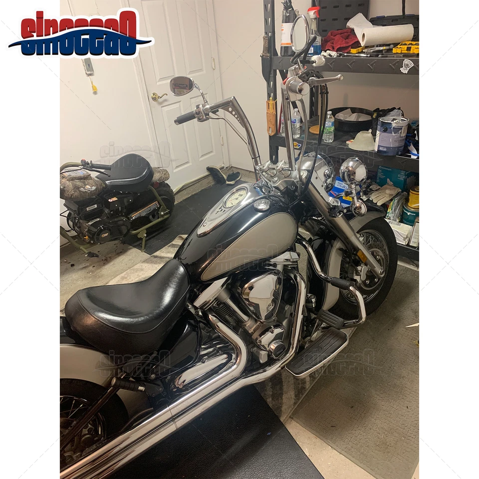 Manillar colgante Ape de 10" 12"" 14" para Yamaha Road Royal Star Virago V-Star 1300 Foto 2 de 4