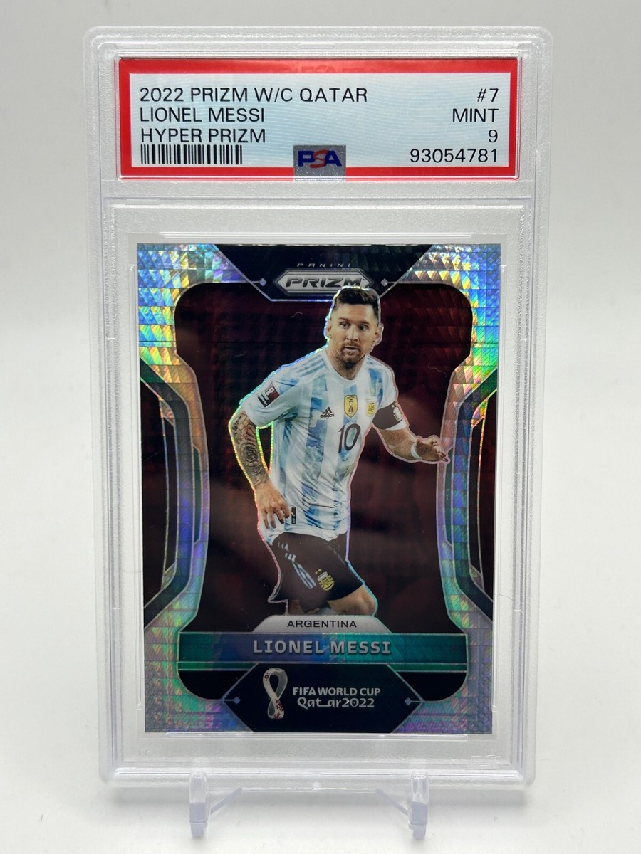 2022 LIONEL MESSI World Cup Qatar #7 - Rare Hyper Prizm PSA 9 Mint 