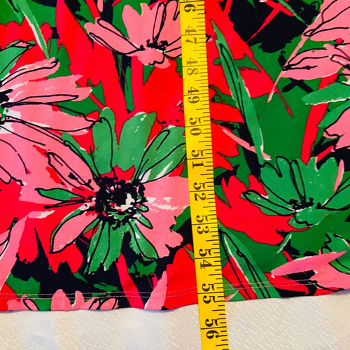 Maxi abito donna Taylor taglia 6 girocollo floreale rosa verde nero vestibilità rilassata - Foto 10 di 13