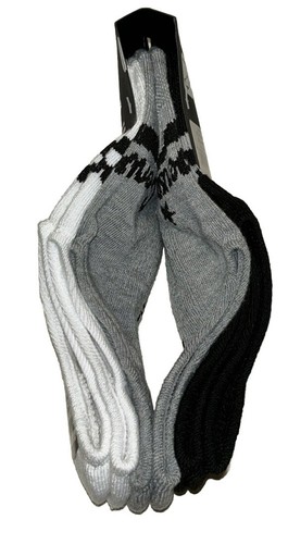 3 pares de calcetines Converse ultra bajos para mujer 4-10 blancos grises negros con doble logotipo 4 mandriles - Imagen 5 de 11
