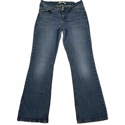 Levis Jeans 526 Slender Bootcut Denim Distressed Mid Rise Blue Stretch Size 6S/C