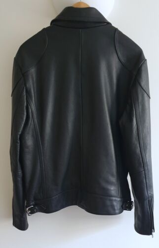 REISS MIMO LEATHER BIKER JACKET (LARGE) - BLACK - BNWT * RRP £425.00 * SOLD OUT - Picture 7 of 12