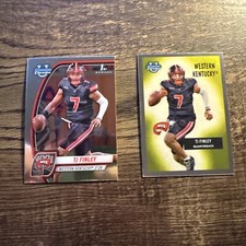 TJ Finley 2024 Bowman Chrome University 1st/Insert Western Kentucky 2-Card Lot