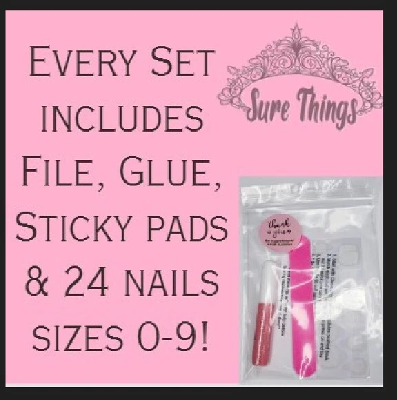 24 Short Press on Nails kit w glue Red Ombre goth dark burgundy bude - Image 4 of 4