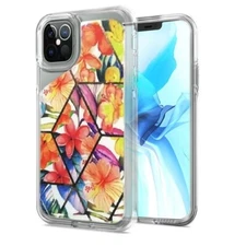 for iPhone 12 Pro Max Cell Phone Case Geometric Floral Candy Case 6.7" Trendy