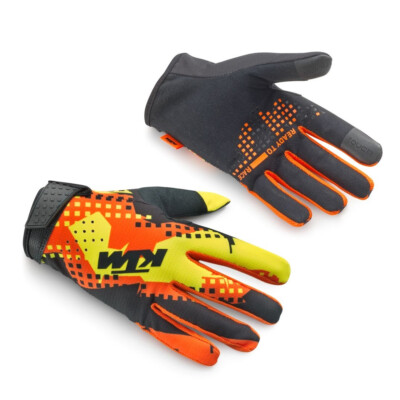 KTM Gravity-FX Orange and Black MX Off Road Gloves Men's Sizes SM/8 - 2XL/12