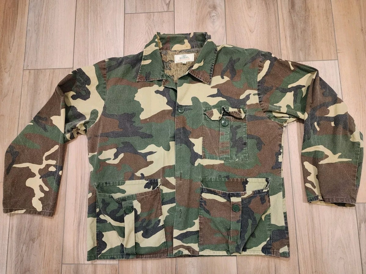 Vintage Redhead Camo Hunting Jacket Mens Size L Button Up Outdoor Casual