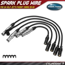 5pcs Spark Plug Wire Sets for Volkswagen Golf Jetta Passat Cabrio 1995-2002 2.0L