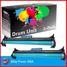 2-Pack CF232A Drum Unit 232A 32A work for Pro M203dn 203dw Printer