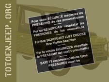 PLAQUE PLAQUETTE LABLE SIGNALETIQUE  ALU " SECURITE 1 "  CITROEN MEHARI . 4X4 