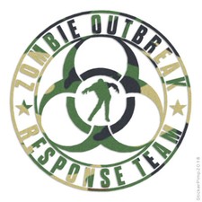 Zombie Outbreak Response Vinyl Decal Sticker 40 Patterns 3 Sizes 3003