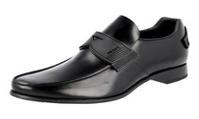 PRADA Leather Penny Loafer Dress Shoes Pointed 2DG094 Black - NEW