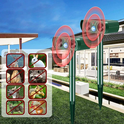 Solar Ultrasonic Animal & Pets Repeller Motion Sensor Bird Rat Possum Repellent - Picture 6 of 13