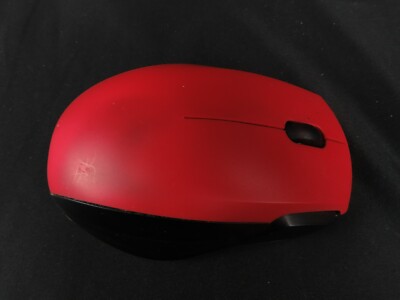 Insignia NS-PWM3R Wireless Optical Mouse - Black/Red, Tested