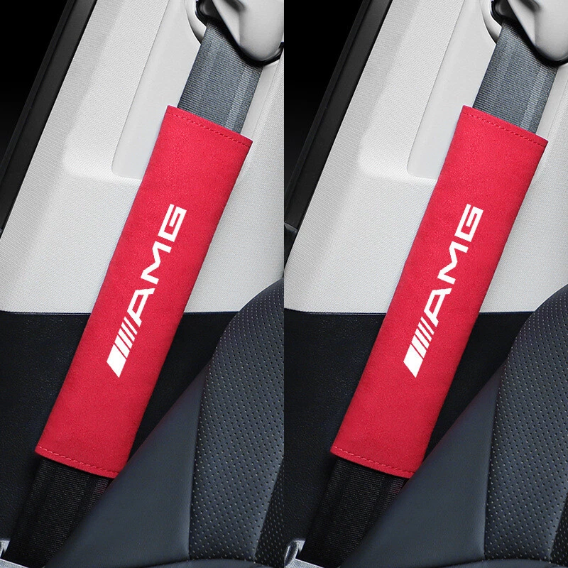 For mercedes-benz AMG 2PC Soft Plush Car Seat Belt Cover Shoulder Pads Protector Foto 3 de 4