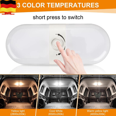 Wohnmobil Lampen 12V LED Deckenleuchte mit Schalter Dimmbar für RV Camping LKW
