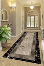 Marble Pattern Dust Dirt Resisant Washable Living Room Entrance Area Rug