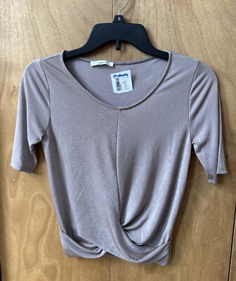 NWT Junior s Size Small Khaki Colored Short Sleeve Shirt by Timing