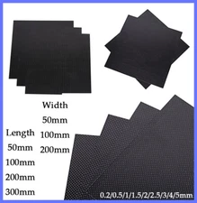 Black Carbon Fiber Plate Panel Sheet Board 3K Matte 0.2/0.5/1/1.5/2/2.5/3/4/5mm