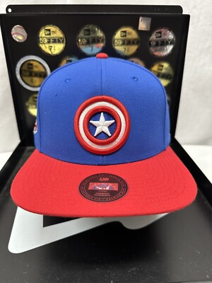 Lids Exclusive Marvel Captain America Royal Blue Snapback Hat