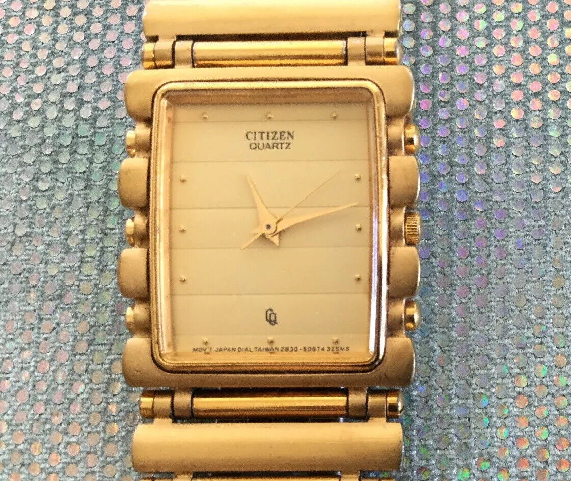 90's Vtg CITIZEN Quartz 2830-899521 SMG Stainless Steel Gold 90's Vtg CITIZEN Quartz 2830-899521 SMG Stainless Steel Gold