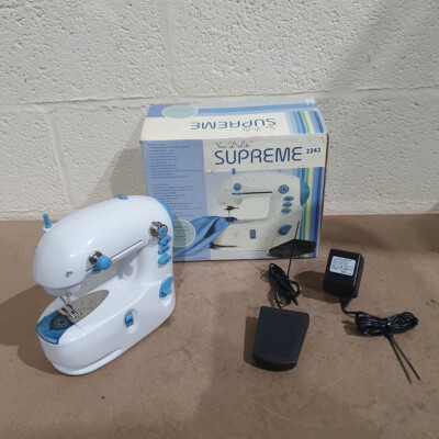 Sew D'Lite Supreme weiße tragbare elektrische Nähmaschine mit zwei Geschwindigkeiten - für Ersatzteile