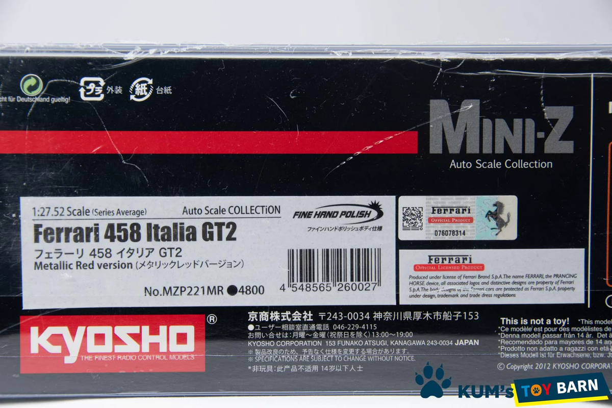 Kyosho Mini-z Body ASC Ferrari 458 Italia GT2 MZP221MR | eBay Kyosho Mini-z Body ASC Ferrari 458 Italia GT2 MZP221MR | eBay